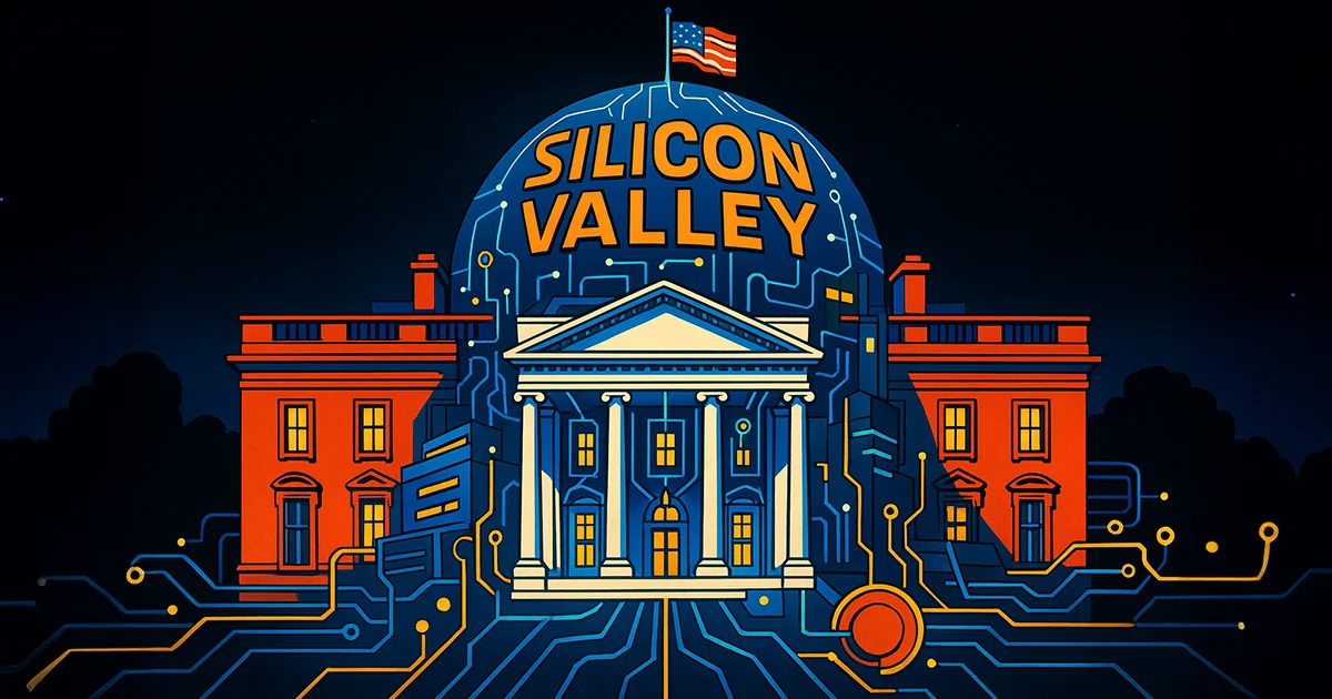 Das weiße Hause verschmolzen mit dem Silicon Valley